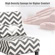 Pemberly Row Sponge Accent Armless Leisure Chair with Lumbar Pillow in Gray