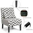 Pemberly Row Sponge Accent Armless Leisure Chair with Lumbar Pillow in Gray
