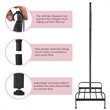 Pemberly Row Industrial Metal Garment Rack/Heavy Duty Floor Cloth Rack in Black