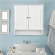Pemberly Row Wall Mounted Bathroom Medicine Cabinet/Storage Cupboard in White