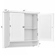 Pemberly Row Wall Mounted Bathroom Medicine Cabinet/Storage Cupboard in White