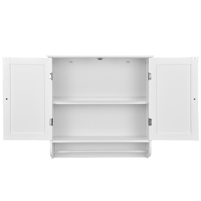 Pemberly Row Wall Mounted Bathroom Medicine Cabinet/Storage Cupboard in White