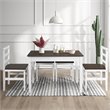 Pemberly Row 5-Pc Compact Solid Wood Dining Set with Table & 4 Chairs in Walnut