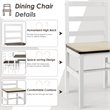 Pemberly Row 5-Pc Compact Solid Wood Dining Set with Table & 4 Chairs in Walnut