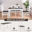 Pemberly Row 5-Pc Compact Solid Wood Dining Set with Table & 4 Chairs in Walnut