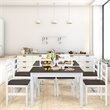 Pemberly Row 5-Pc Compact Solid Wood Dining Set with Table & 4 Chairs in Walnut