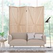 Pemberly Row 4-panel Wood Folding Room Divider with V-shaped Design in Natural