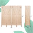 Pemberly Row 4-panel Wood Folding Room Divider with V-shaped Design in Natural