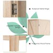 Pemberly Row 4-panel Wood Folding Room Divider with V-shaped Design in Natural