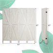 Pemberly Row 4-panel Wood Folding Room Divider with V-shaped Design in White