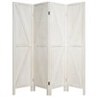 Pemberly Row 4-panel Wood Folding Room Divider with V-shaped Design in White