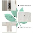 Pemberly Row 4-panel Wood Folding Room Divider with V-shaped Design in White