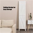 Pemberly Row 4-panel Wood Folding Room Divider with V-shaped Design in White
