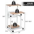 Pemberly Row MDF Height Computer Standing Desk w/ Wheels & Footrest in Oak