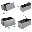 Pemberly Row 31.5'' Fabric Foldable Storage Ottoman Toy Chest in Light Gray