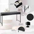 Pemberly Row 2-drawer Contemporary Engineered Wood Computer Desk in Black