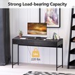 Pemberly Row 2-drawer Contemporary Engineered Wood Computer Desk in Black