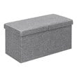 Pemberly Row 30'' Folding Storage Ottoman w/ Lift Top/Bedroom Bench - Light Gray