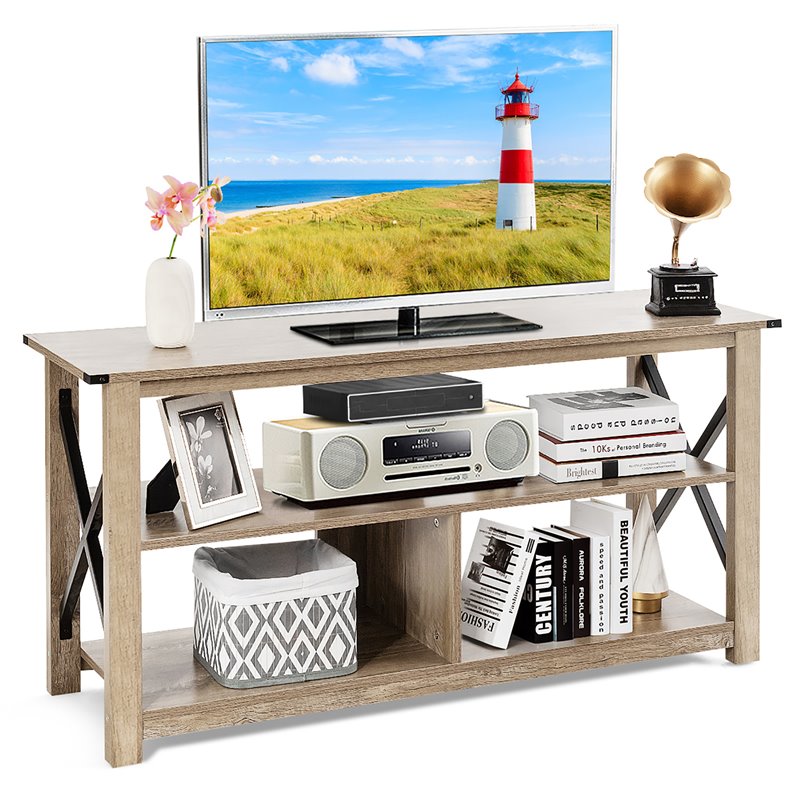 Pemberly Row Wood TV Stand for TV's up to 55