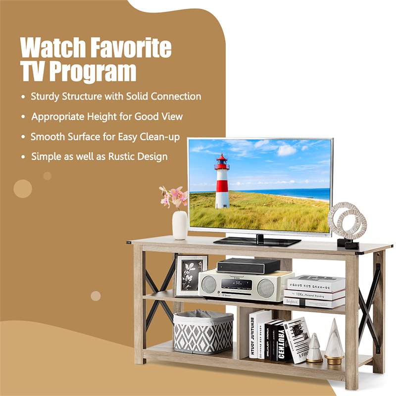 Pemberly Row Wood TV Stand for TV's up to 55