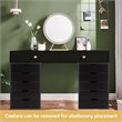 Pemberly Row 5-drawer Wheels Chest Storage Dresser Floor Cabinet Organizer-Black