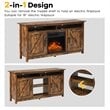 Pemberly Row 60'' TV Stand Entertainment Center with Shelves & Cabinet in Brown