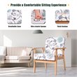Pemberly Row Sponge & Fabric Accent Armchair with Rubber Wood Leg in Multi-Color