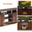 Pemberly Row Entertainment Center for TV's up to 70'' w/ 2 Cabinets Walnut