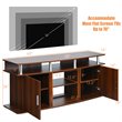 Pemberly Row Entertainment Center for TV's up to 70'' w/ 2 Cabinets Walnut