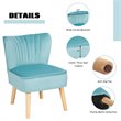 Pemberly Row Thick Padded Velvet Tufted Leisure Chair and Ottoman Set in Green