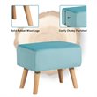 Pemberly Row Thick Padded Velvet Tufted Leisure Chair and Ottoman Set in Green