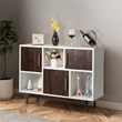 Pemberly Row Contemporary Pine Wood Side Board with Door & Shelf in White