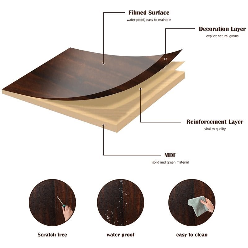 Pemberly Row Contemporary Pine Wood Side Board with Door & Shelf in White