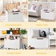 Pemberly Row Wood Toy Box Kids Storage Chest Lift Top Bench in White