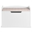 Pemberly Row Wood Toy Box Kids Storage Chest Lift Top Bench in White