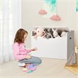 Pemberly Row Wood Toy Box Kids Storage Chest Lift Top Bench in White