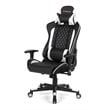 Pemberly Row Leather Massage Gaming Chair w/ Lumbar Support & Headrest in White