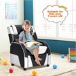 Pemberly Row Headrest & Footrest Leather Kids Youth Gaming Sofa Recliner - White