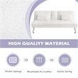 Pemberly Row Cup Holders/Armrests Convertible Folding Futon Sofa Bed in White