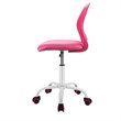 Pemberly Row Sponge Adjustable Mid Back Swivel Armless Office Chair in Pink