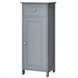 Pemberly Row Free-Standing Bathroom Floor Cabinet Storage Organizer in Gray