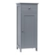 Pemberly Row Free-Standing Bathroom Floor Cabinet Storage Organizer in Gray