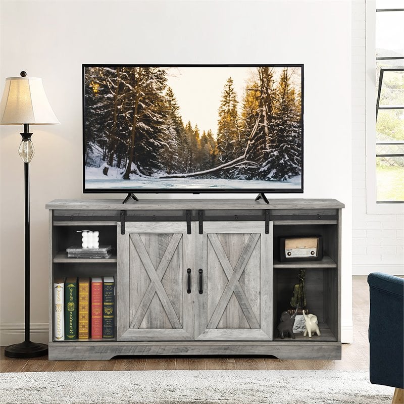 Pemberly Row Wood TV Stand for TV's up to 59