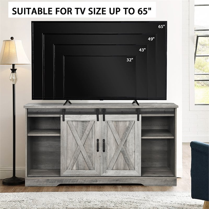Pemberly Row Wood TV Stand for TV's up to 59