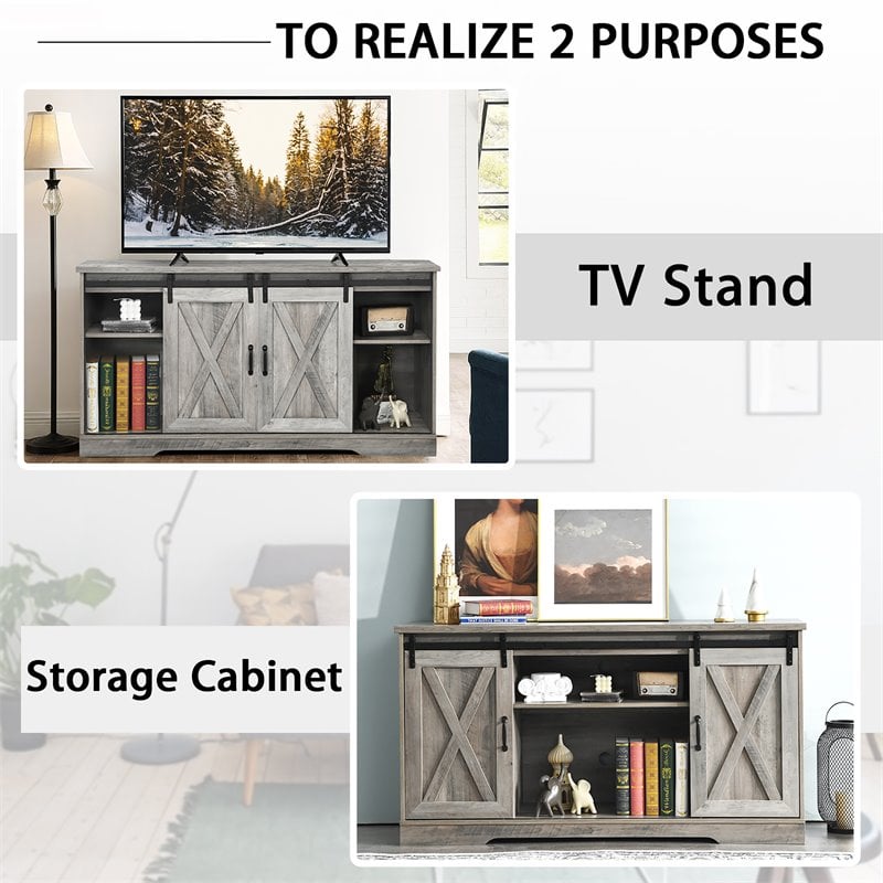 Pemberly Row Wood TV Stand for TV's up to 59