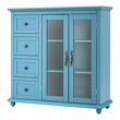Pemberly Row Drawers & Doors Buffet Sideboard Table Kitchen Storage Cabinet-Blue