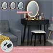 Pemberly Row Touch Screen 3 Lighting Modes Dressing/Makeup Vanity Set in Black