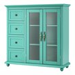 Pemberly Row Buffet Sideboard Table Kitchen Storage Cabinet in Green