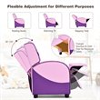 Pemberly Row Leather Kids Gaming Sofa Recliner Armchair w/ Side Pockets in Pink