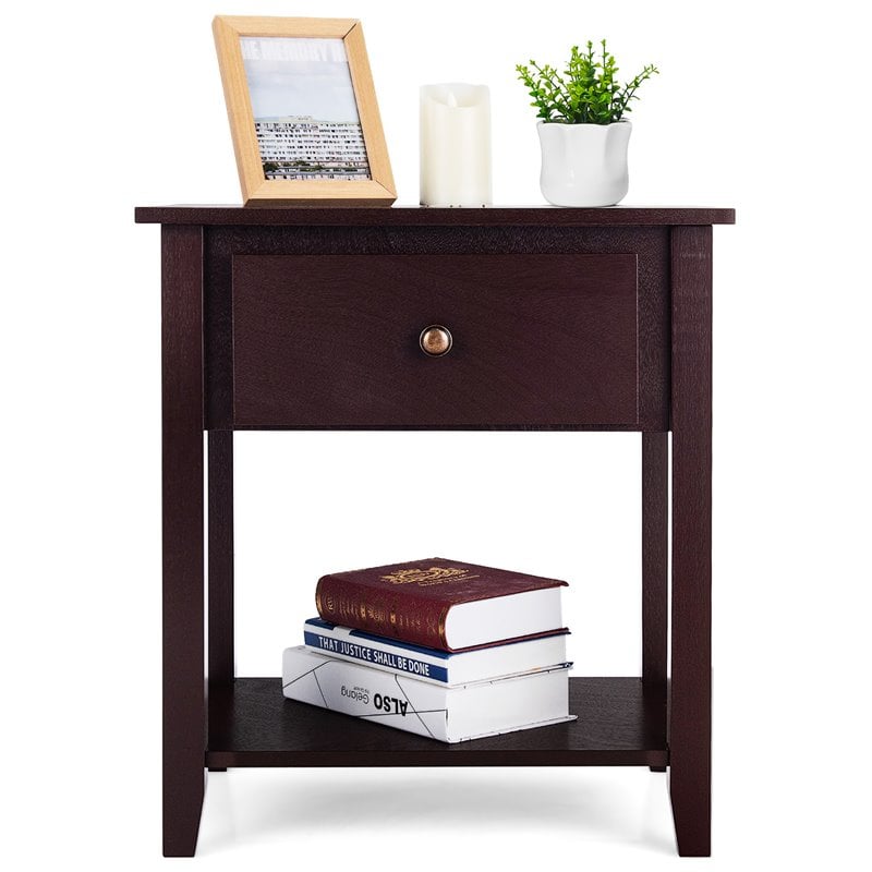 Pemberly Row Nightstand/Bedside Table/Sofa Table/End Table/Accent Table Espresso